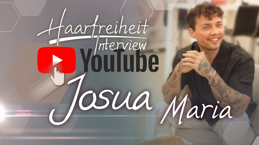 Youtube Linkbild Josua Maria Interview zur dauerhaften Haarentfernung bei Haarfreiheit