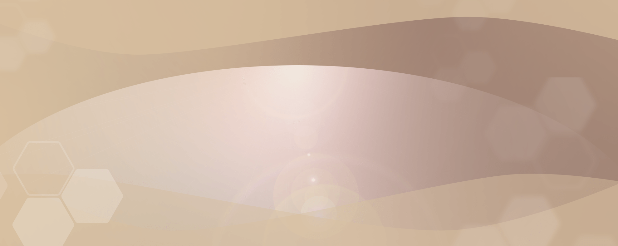 Banner Effektbild swoosh und Waben braun beige